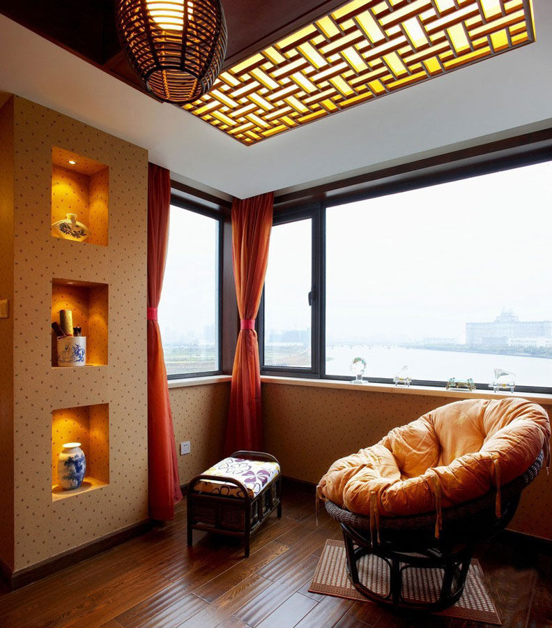 115平3室2廳中式古典風(fēng)