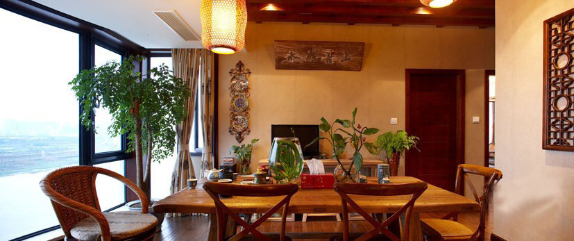 115平3室2廳中式古典風(fēng)