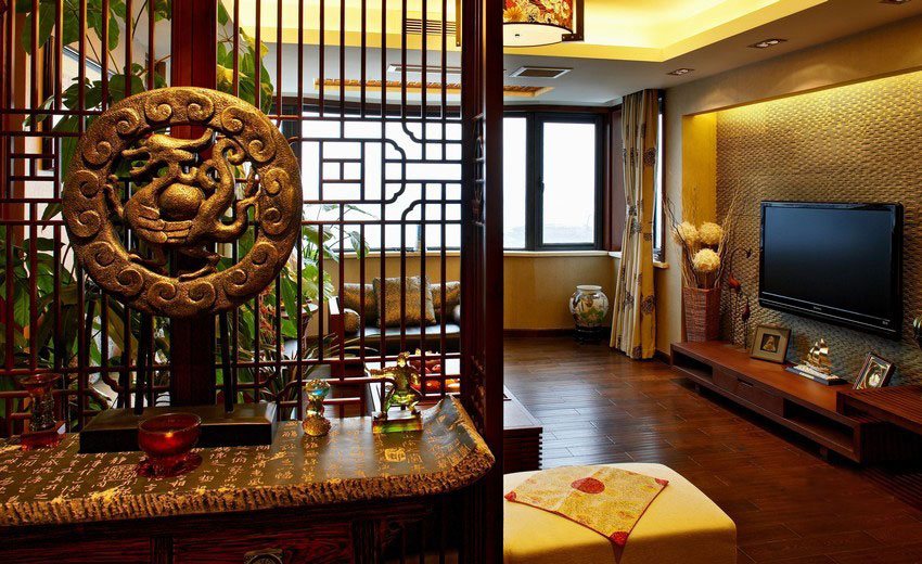 115平3室2廳中式古典風(fēng)