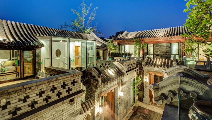 北京老城區典型“大雜院”雜居形態 樂在南鑼四合院精品酒店