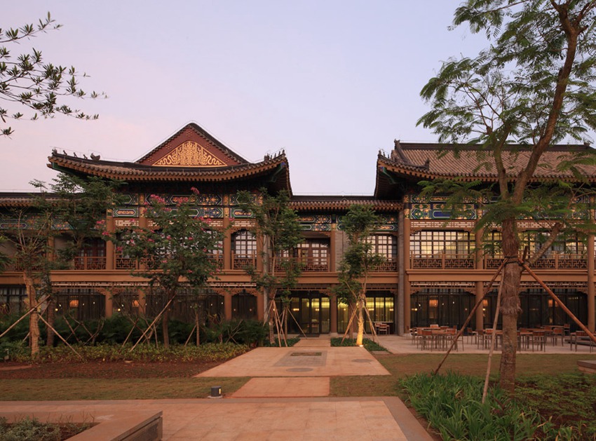 現(xiàn)代古建筑風(fēng)格 海口鴻州埃德瑞皇家園林酒店